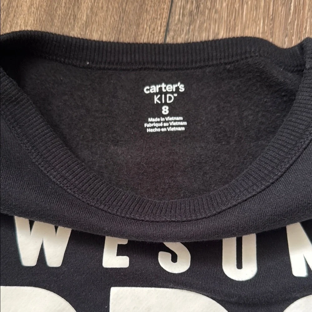 Carter’s Kids Black 'Awesome Bro' Sweatshirt Size 8